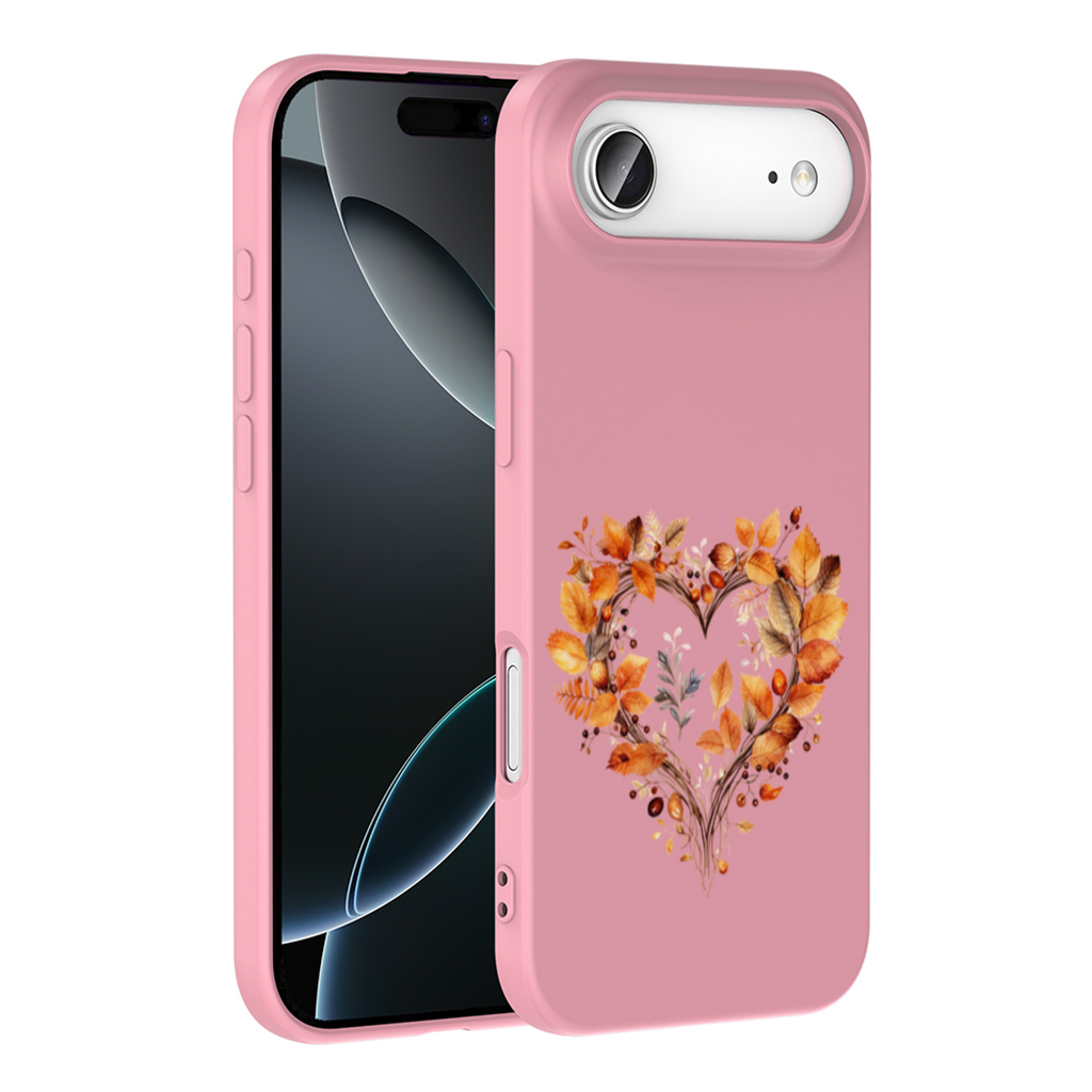 Orange Autumn Leaves Heart İphone 17 Air Case