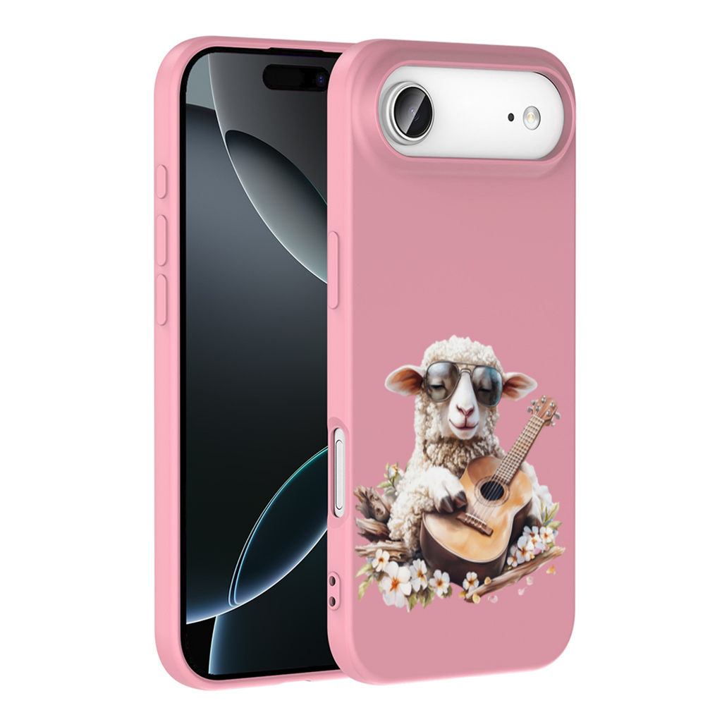Cool Sheep Playing Ukulele with Flowers İphone 17 Air Case