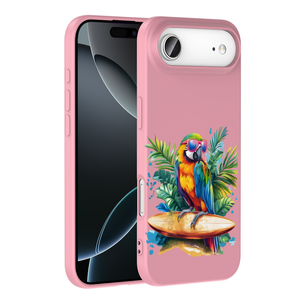 Surfing Parrot with Pink Sunglasses İphone 17 Air Case