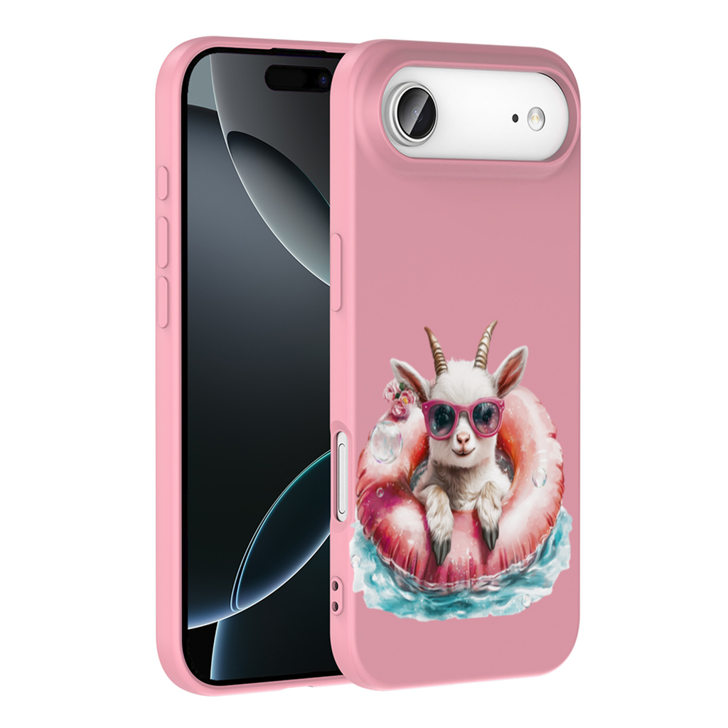 Baby Goat in Pink Pool Ring İphone 17 Air Case