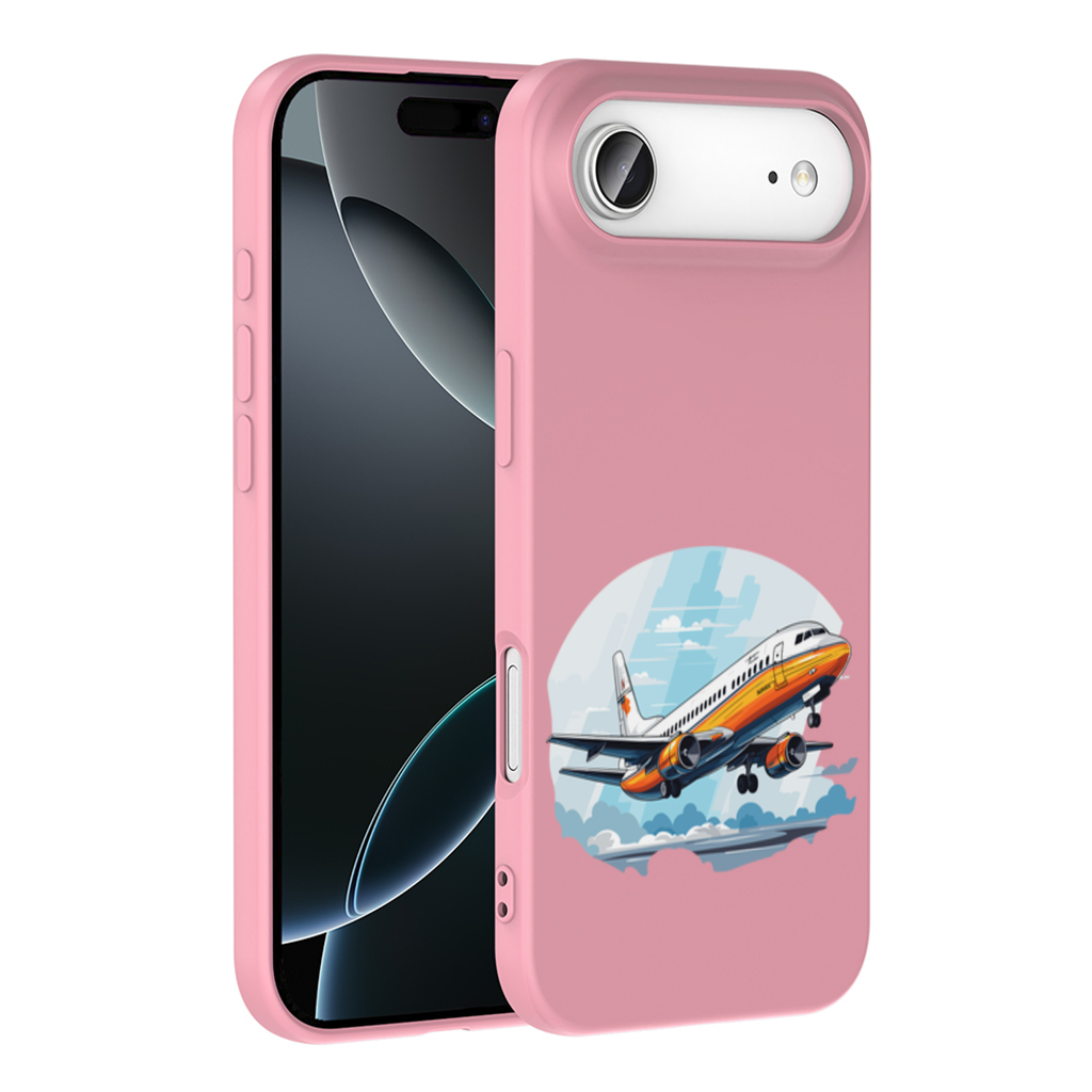 Retro Orange Commercial Airplane İphone 17 Air Case