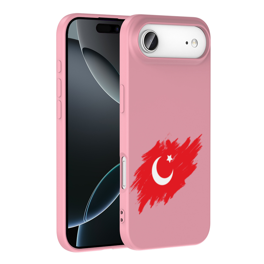 Brushstroke Turkish Flag Crescent Moon İphone 17 Air Case