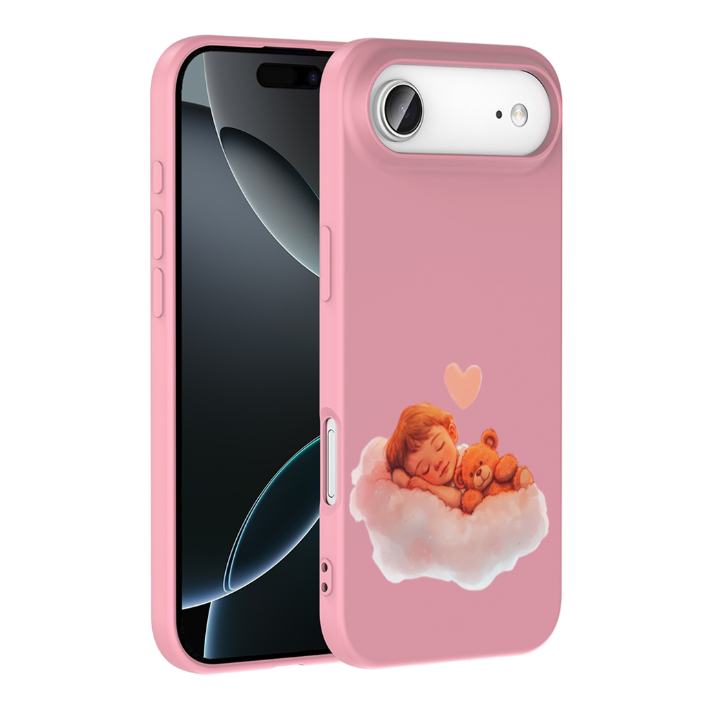 Bulut Üstünde Uyuyan Bebek ve Ayıcık iPhone 17 Air Kılıfı