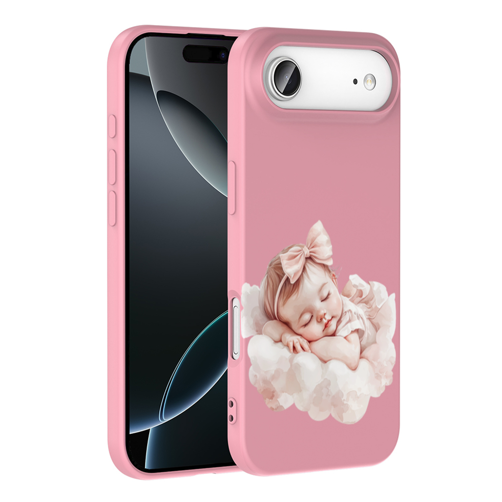 Sleeping Baby Girl with Pink Bow İphone 17 Air Case