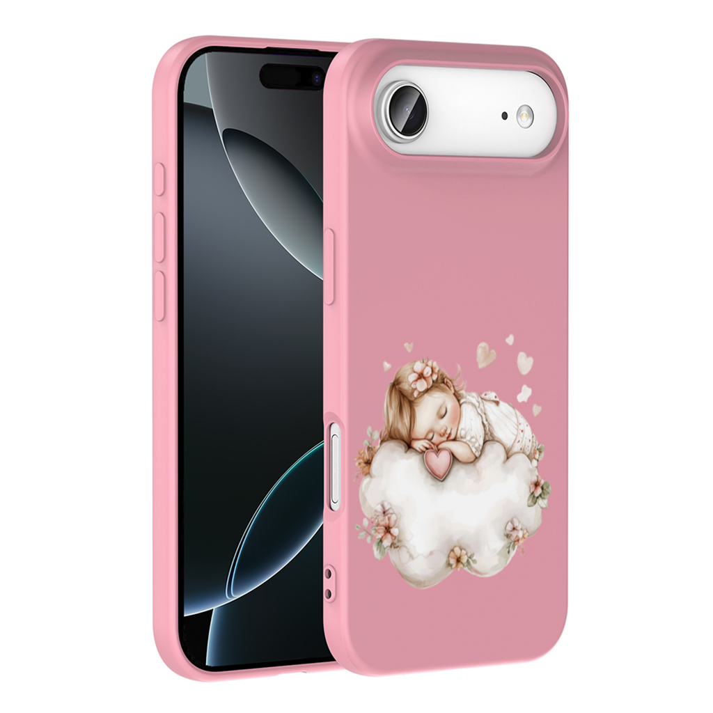 Sleeping Baby Girl on Floral Cloud İphone 17 Air Case