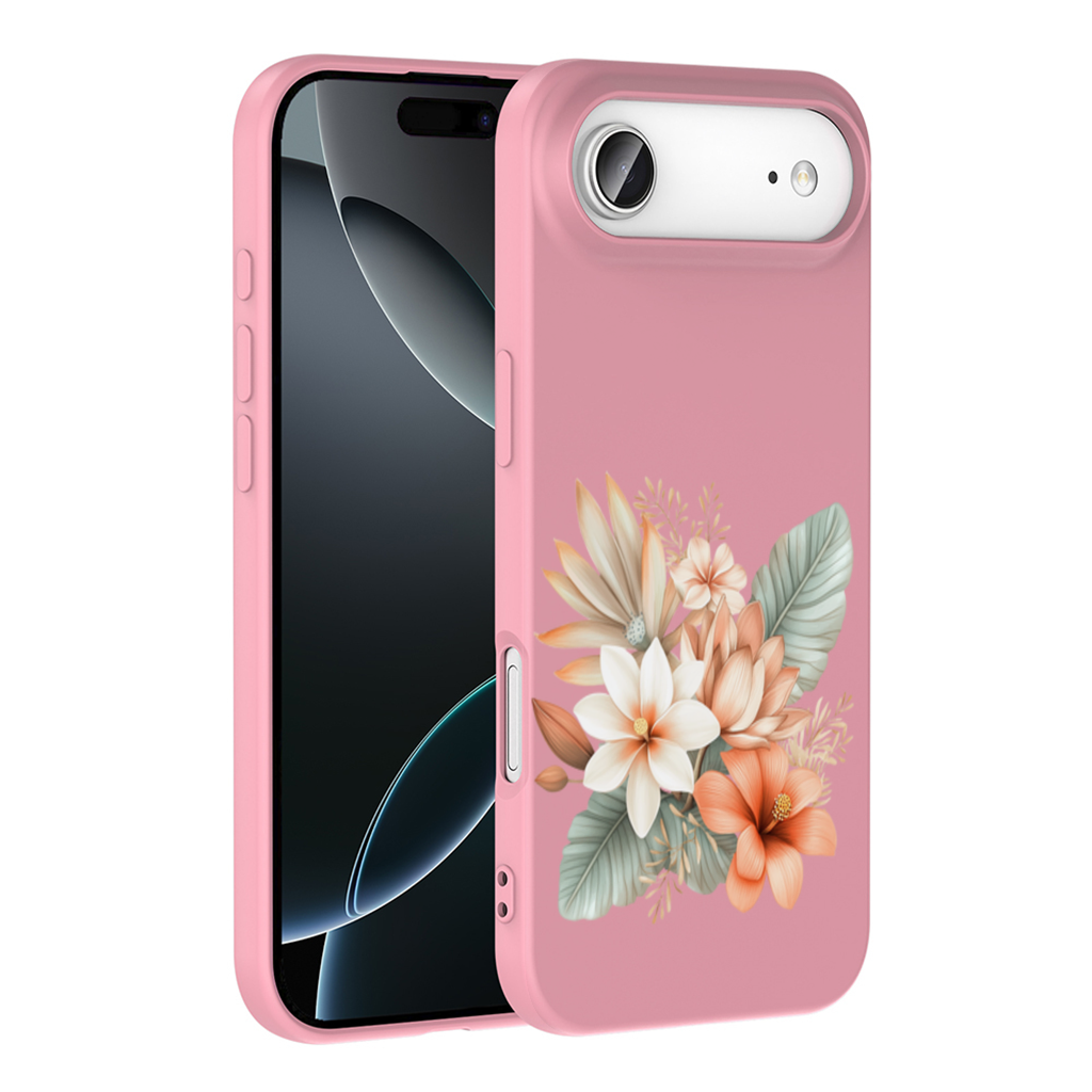 Şeftali Tonlu Tropikal Çiçek Buketi iPhone 17 Air Kılıfı