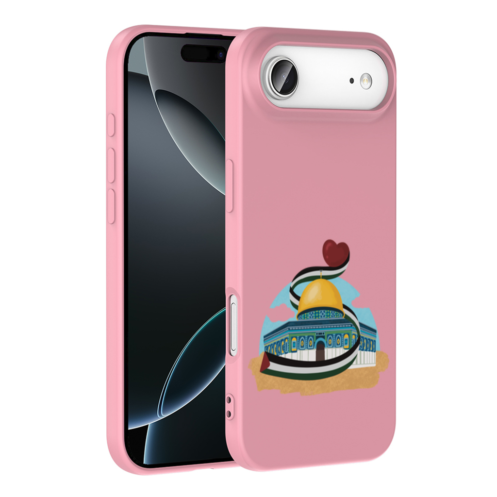 Filistin Bayraklı Kubbet-üs Sahra ve Kalp iPhone 17 Air Kılıfı