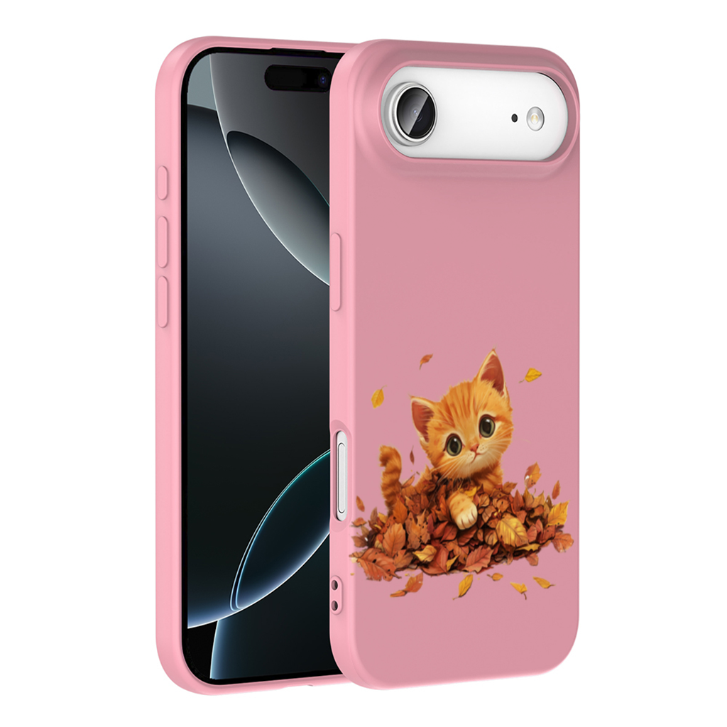 Ginger Kitten in Autumn Leaves İphone 17 Air Case