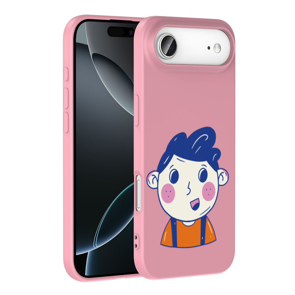 Cute Smiling Boy with Blue Hair 