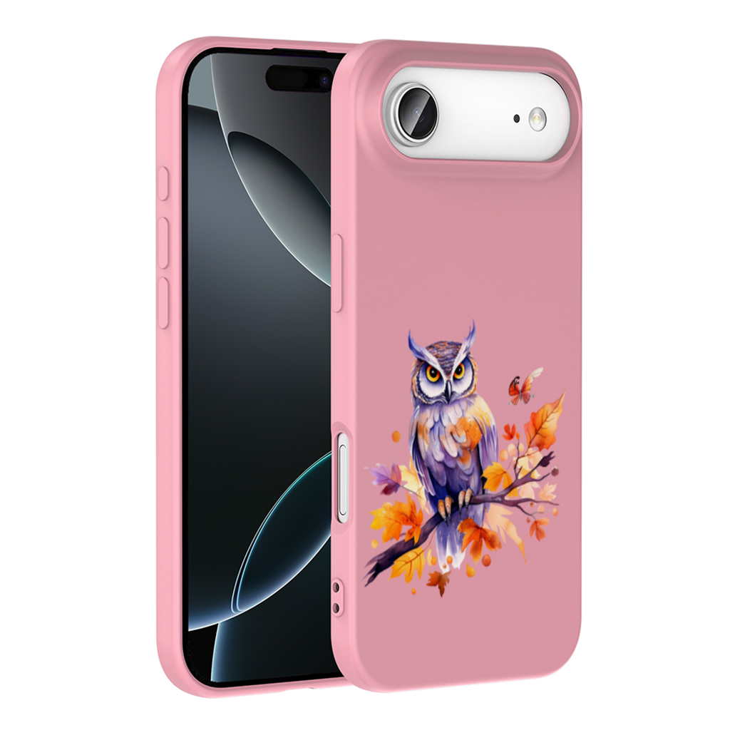 Suluboya Sonbahar Baykuşu ve Kelebek iPhone 17 Air Kılıfı