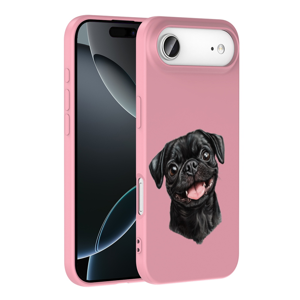 Happy Black Pug Face 