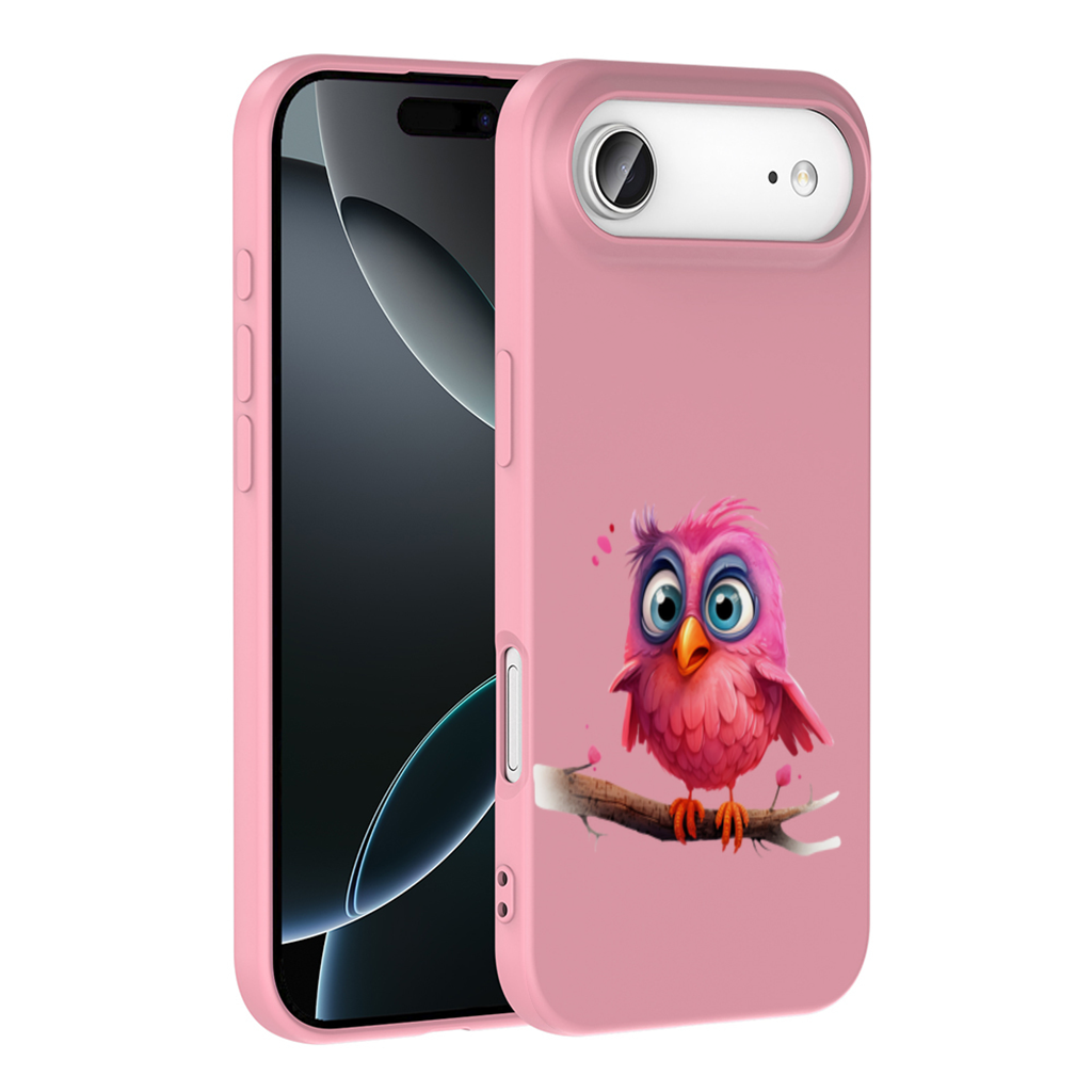 Cute Pink Bird with Large Blue Eyes İphone 17 Air Case