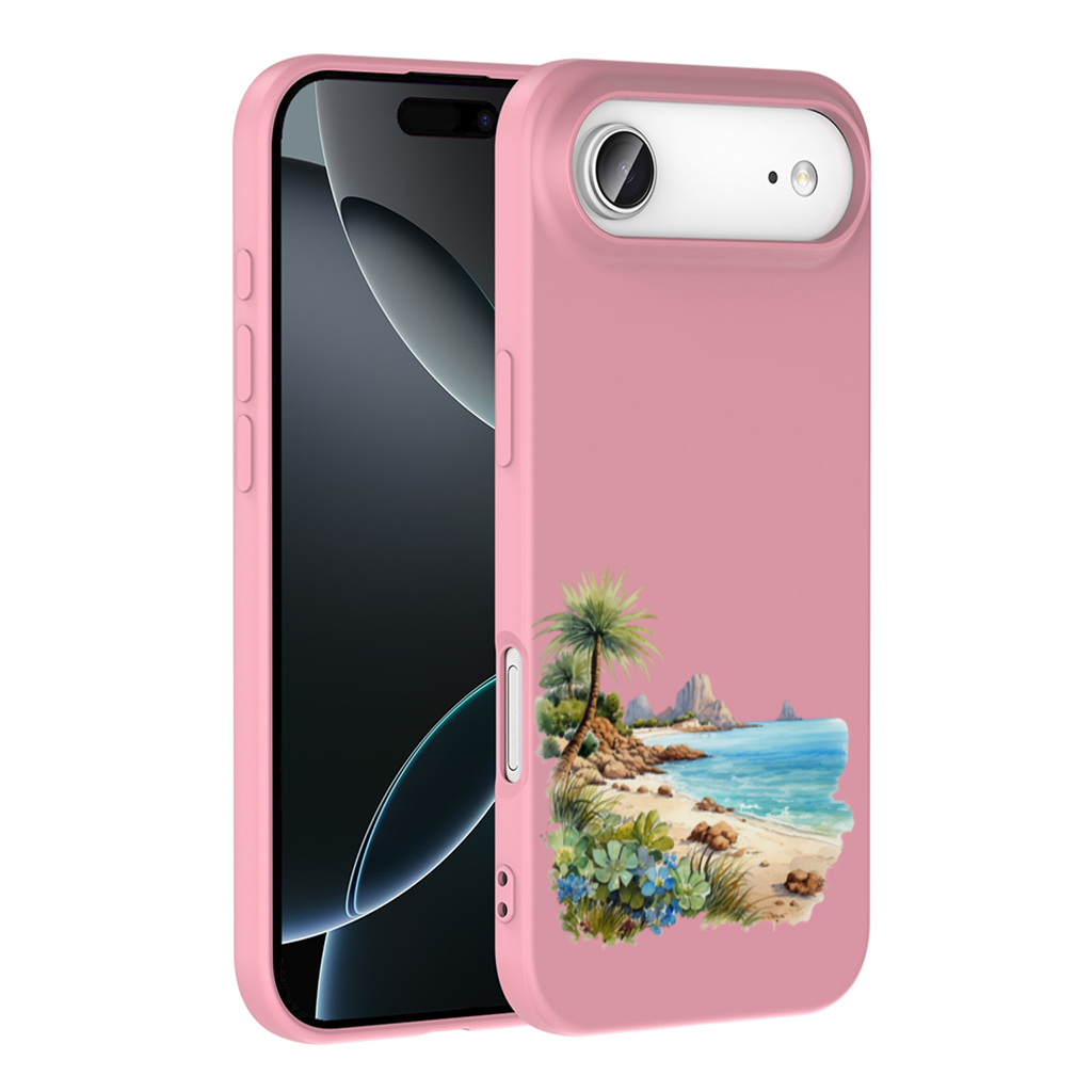 Turkuaz Deniz ve Tropikal Palmiye iPhone 17 Air Kılıfı