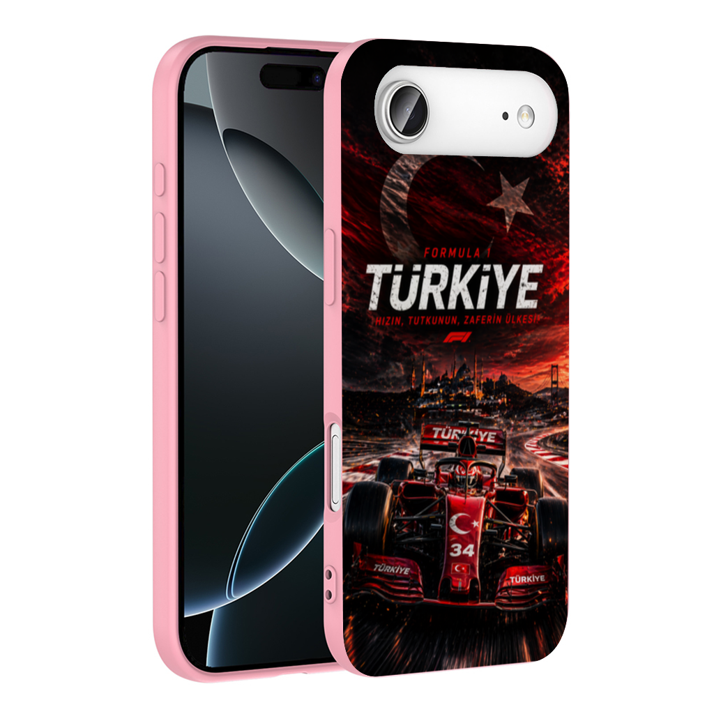 Red Racing Car over Istanbul Skyline İphone 17 Air Case