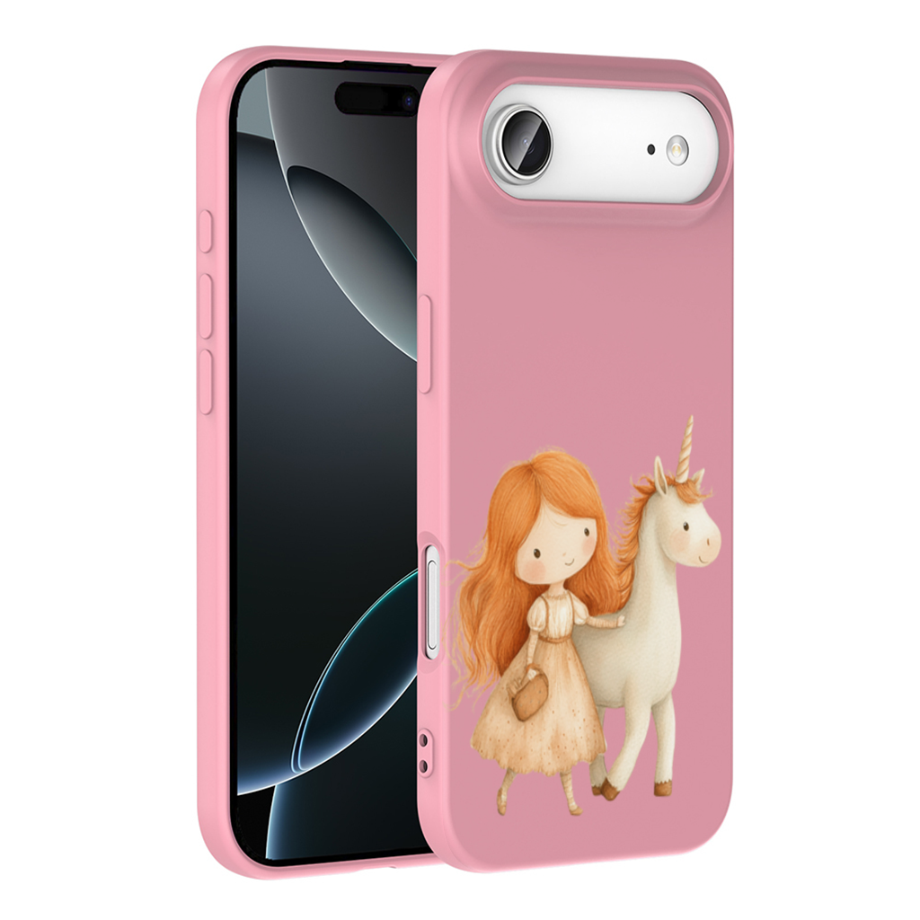 Ginger Girl with Whimsical White Unicorn İphone 17 Air Case