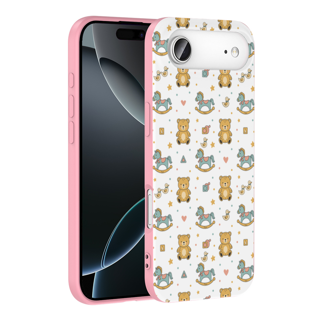 Sevimli Oyuncak Desenli Çocuk Arka Planı iPhone 17 Air Kılıfı