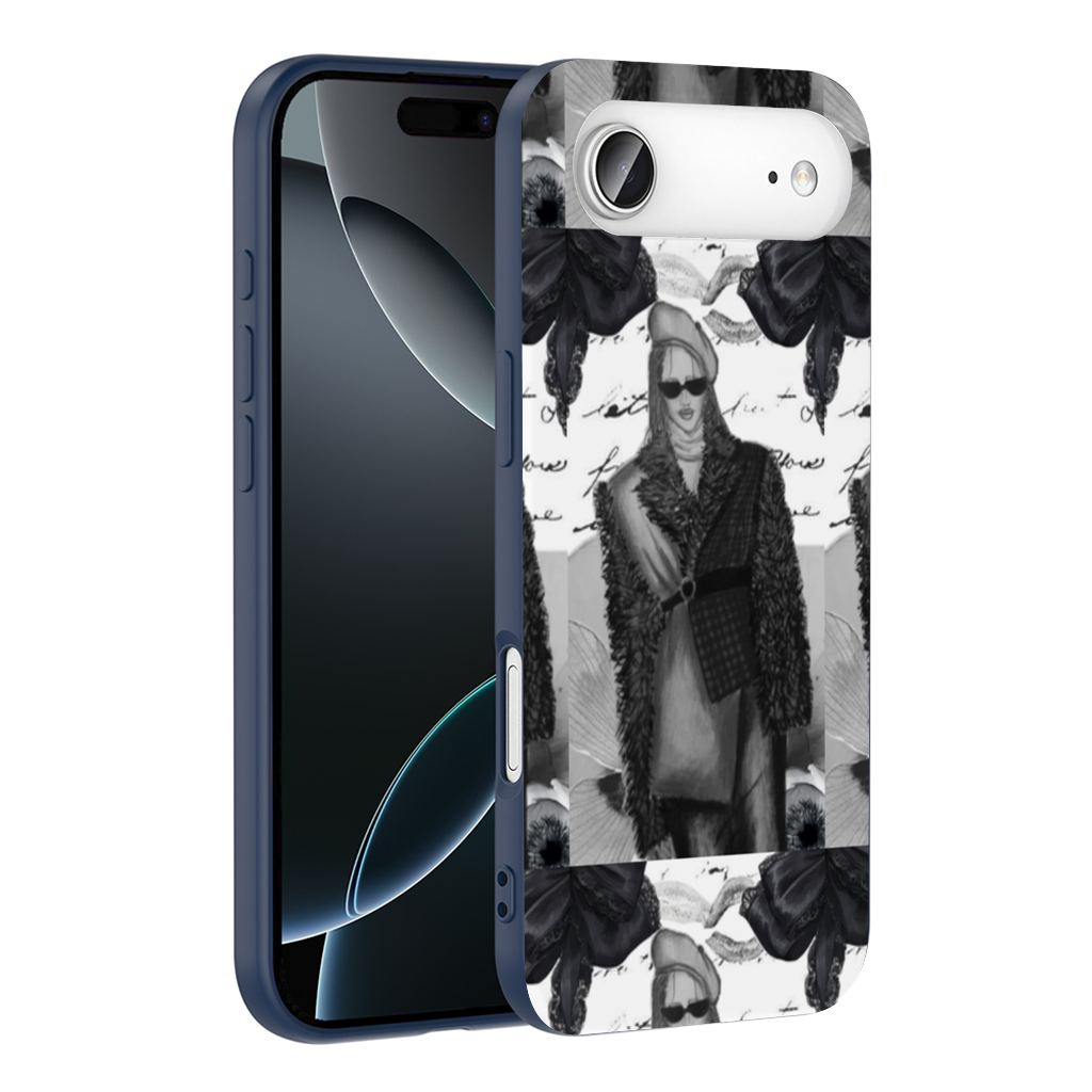 Black  White Illustration İphone 17 Air Case