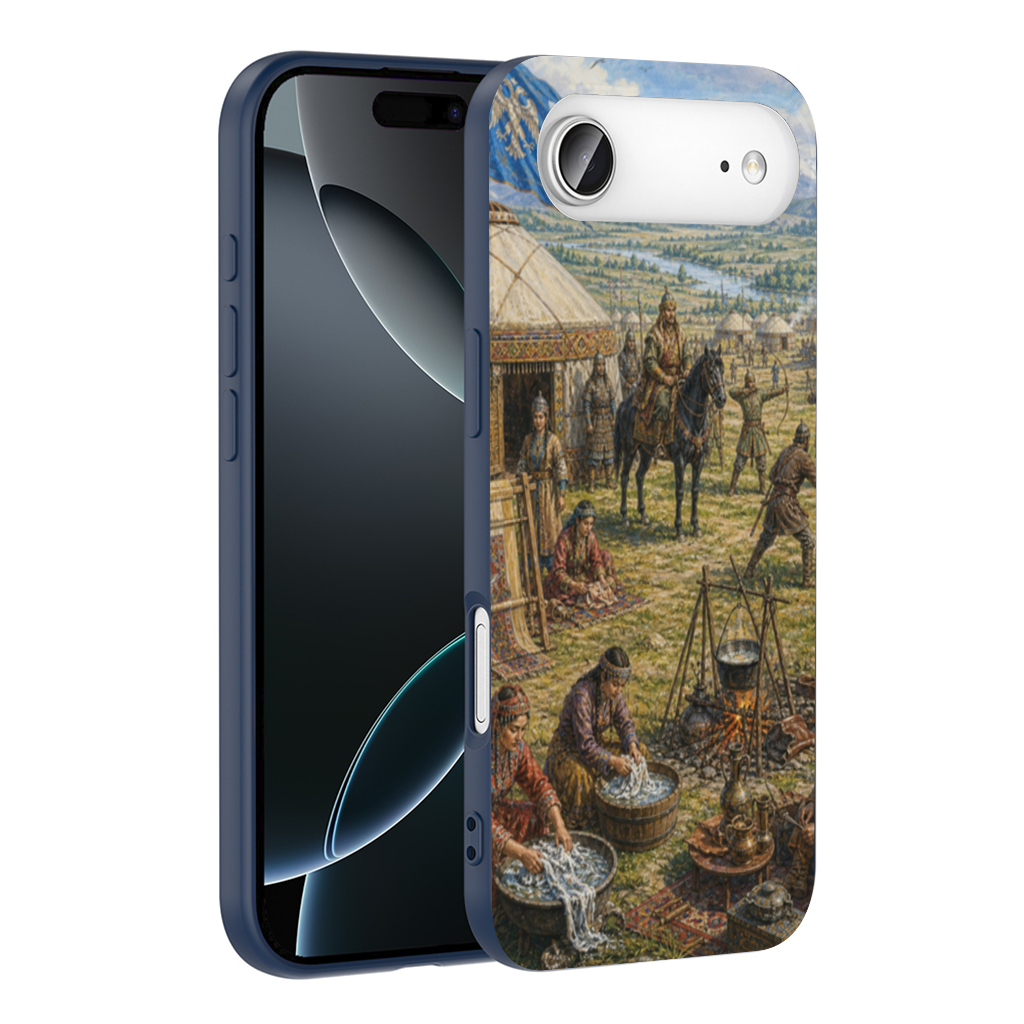 Ancient Steppe Heritage Historic Turkish Camp Scene Art İphone 17 Air Case