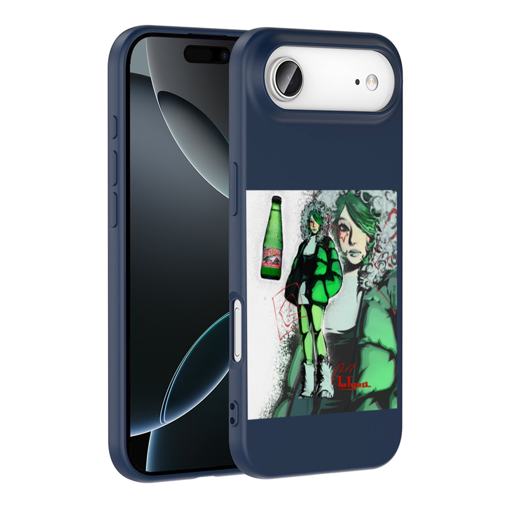 girl-in-coat illustration İphone 17 Air Case