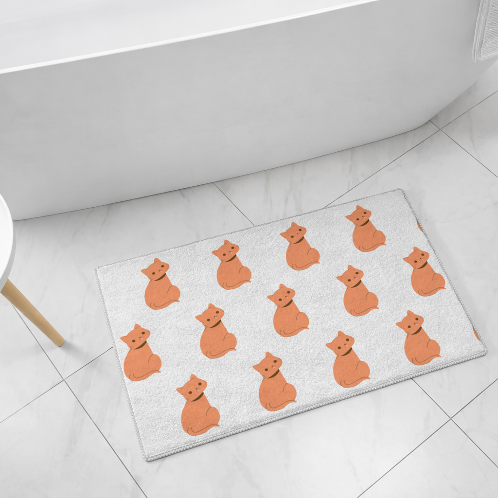 furry feline friends Bath Mat