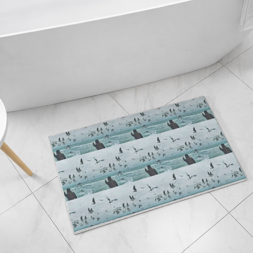 Sea and Birds A Design Interpretation of Freedom Bath Mat