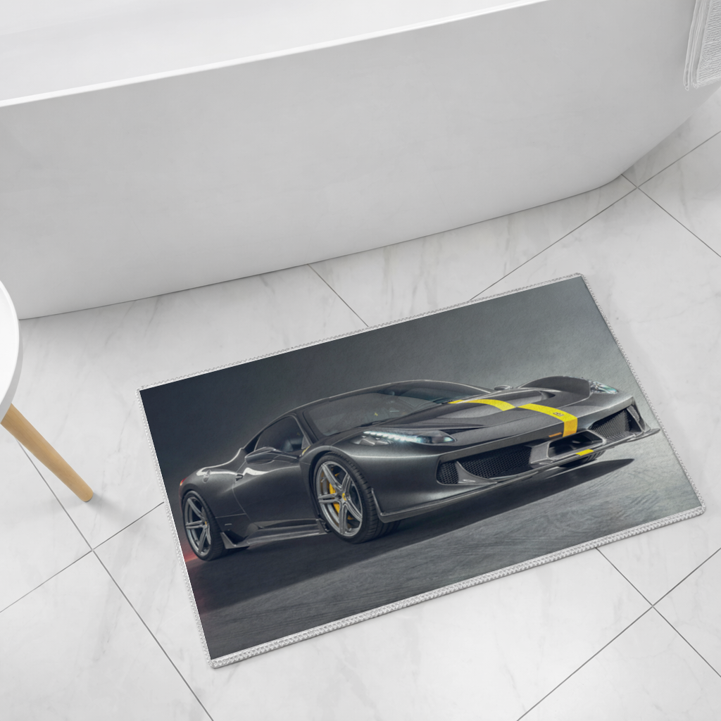 Ferrari 458 Italia Karbon Fiber Detaylı Özel Versiyon Banyo Halısı
