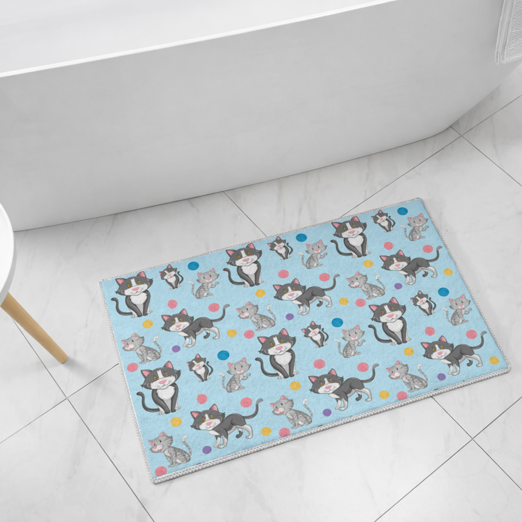 cat repeat pattern Bath Mat