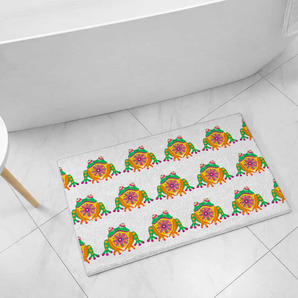 Mexican Alebrije Frog Bath Mat