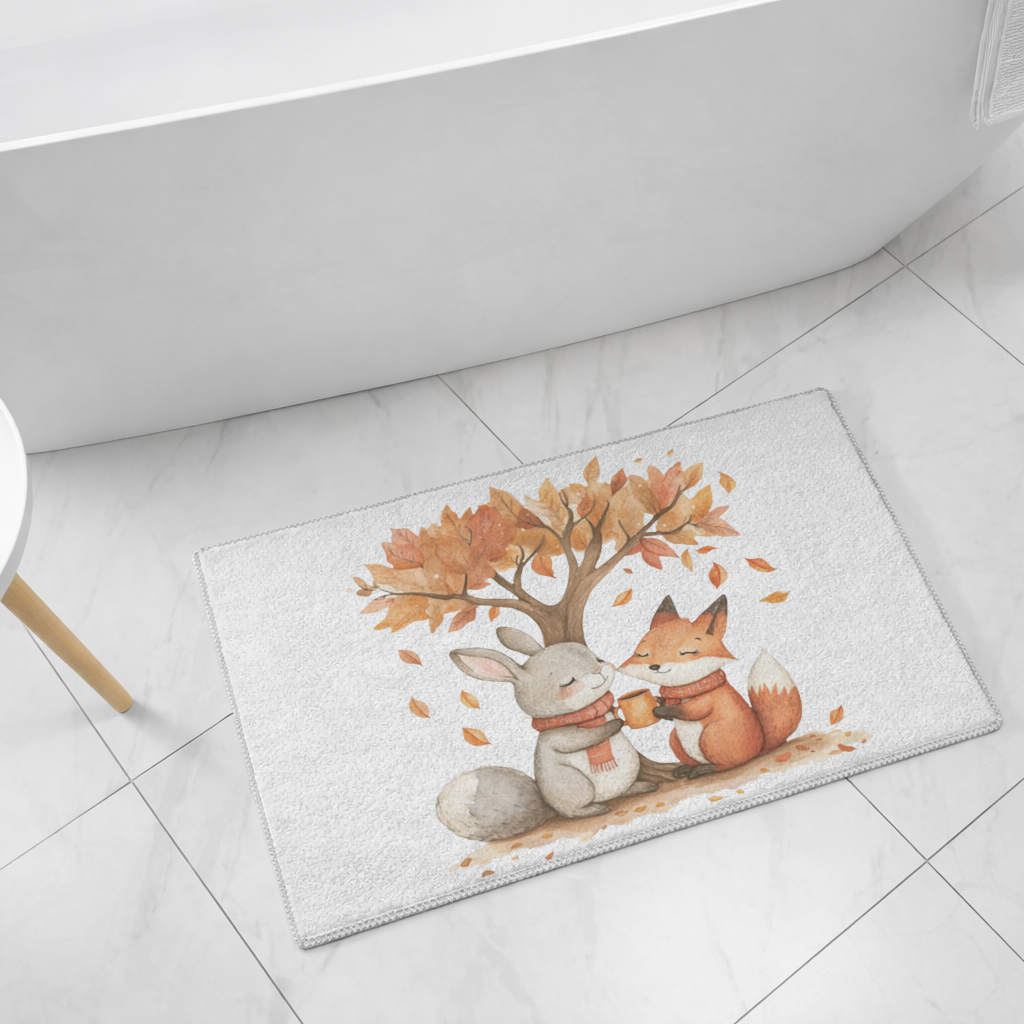 Cozy Autumn Fox and Rabbit 