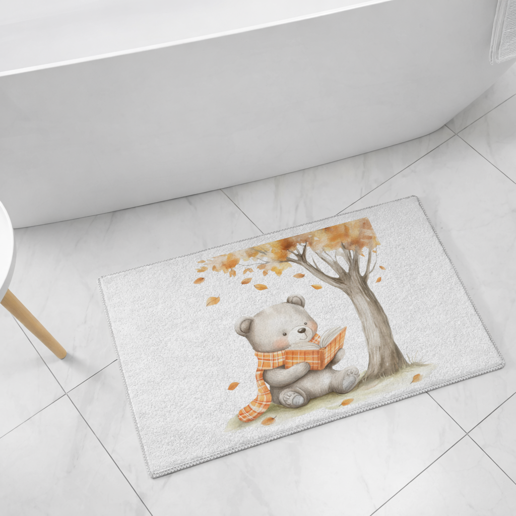 Reading Bear with Orange Scarf 