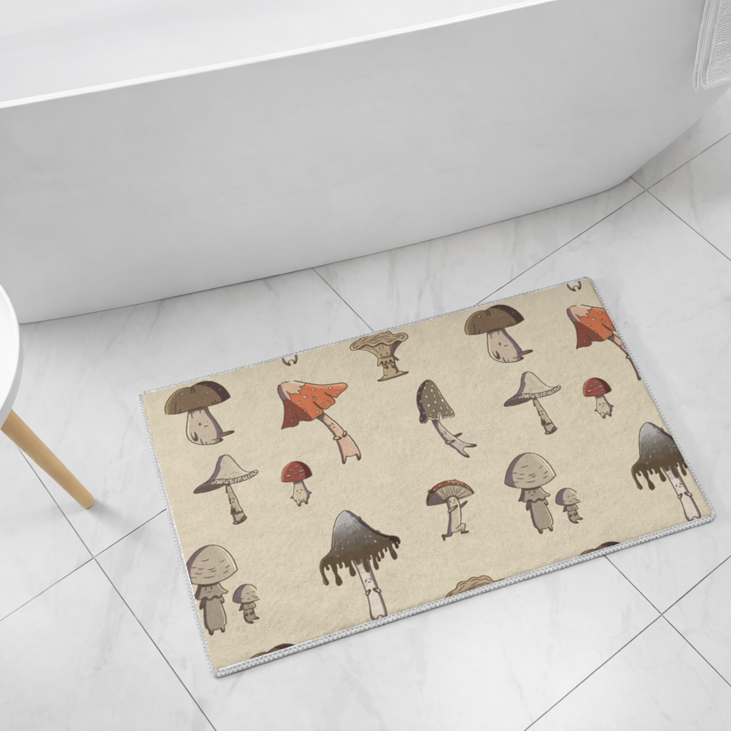 Sad Mushrooms Bath Mat
