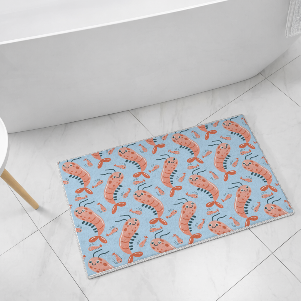 Cute Shrimps Bath Mat