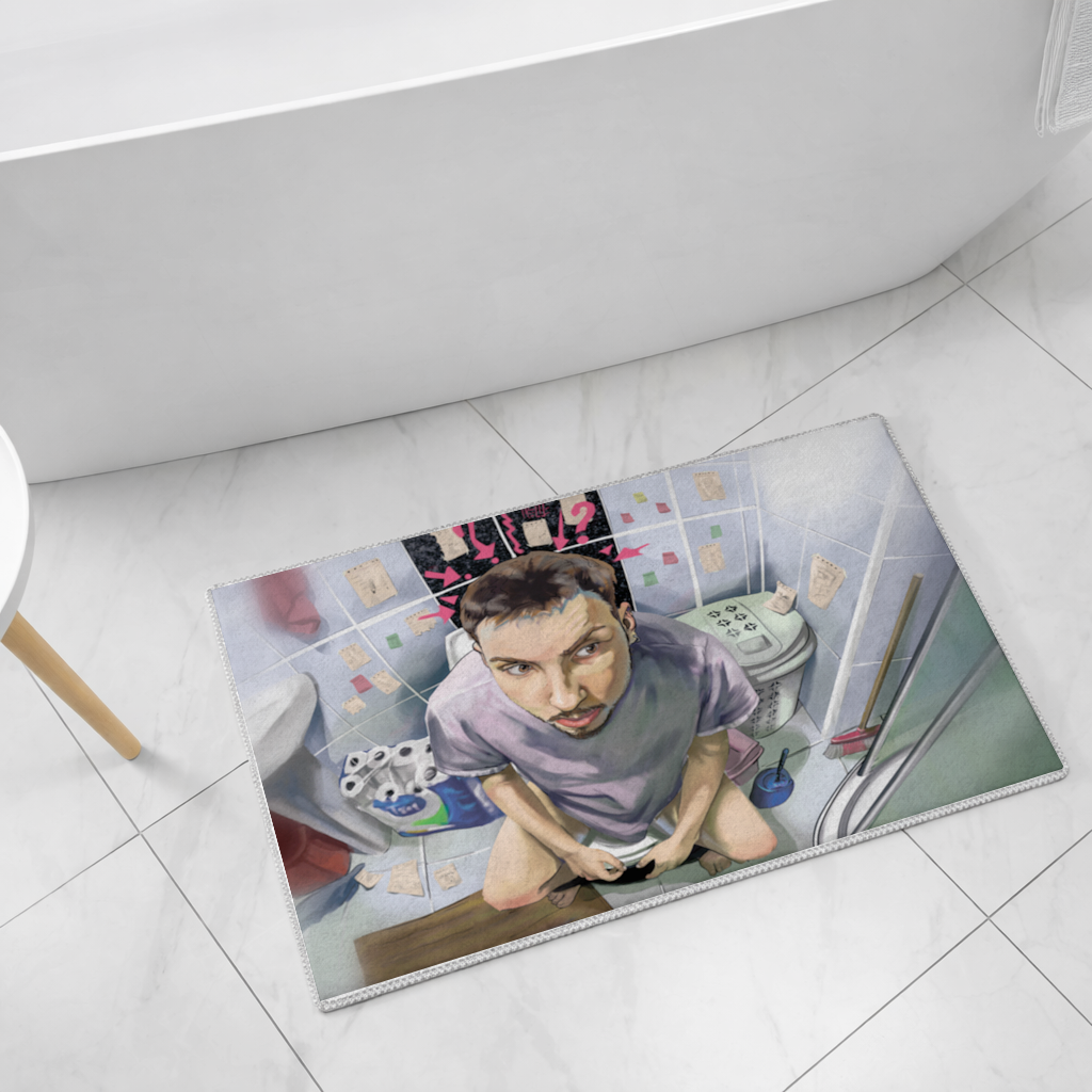 Toilet allegory Bath Mat
