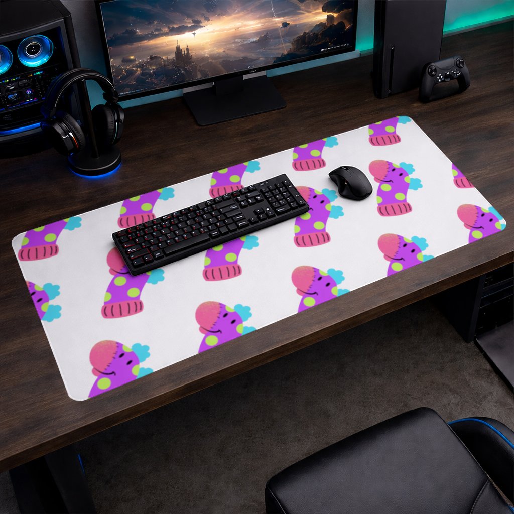 Cute Colorful Dinosaur Illustration Mouse Pad