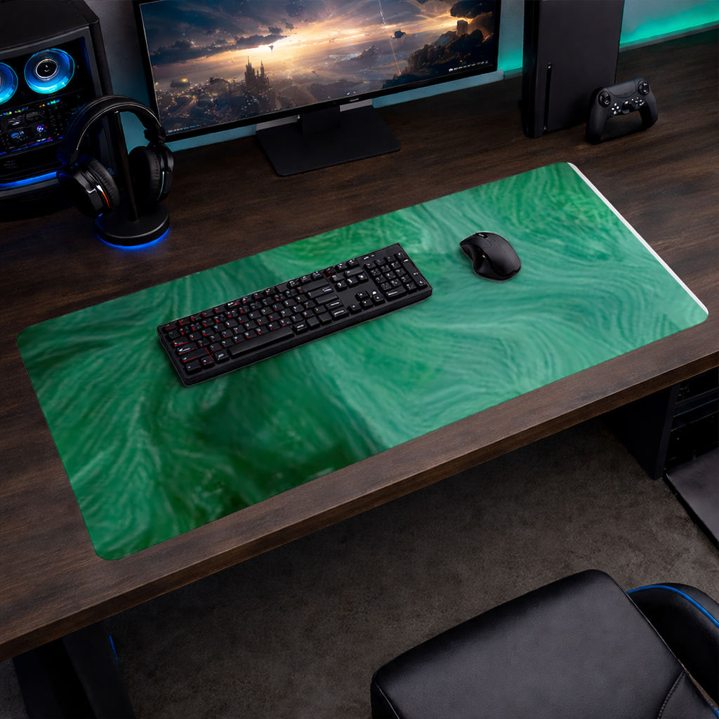 Yeşil ve siyah ebru. Mouse Pad