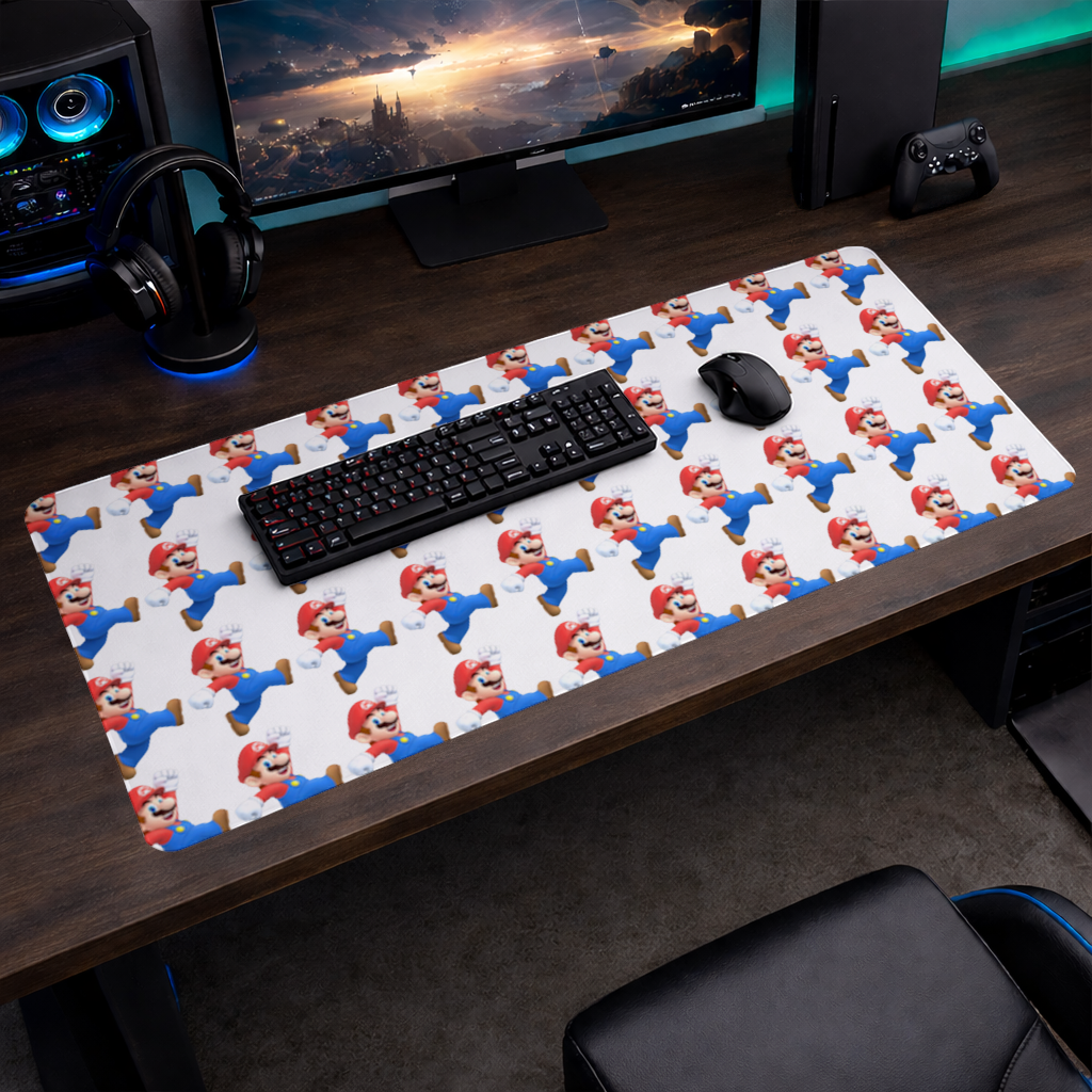 Retro Pixel Hero Design Mouse Pad