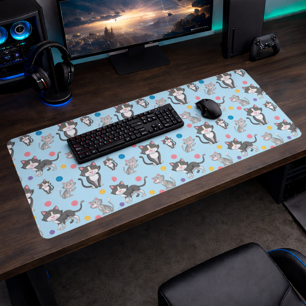cat repeat pattern Mouse Pad