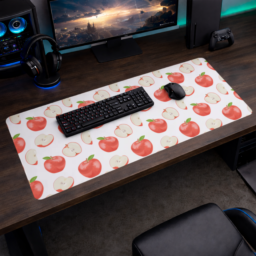 Red Apple Slices Mouse Pad