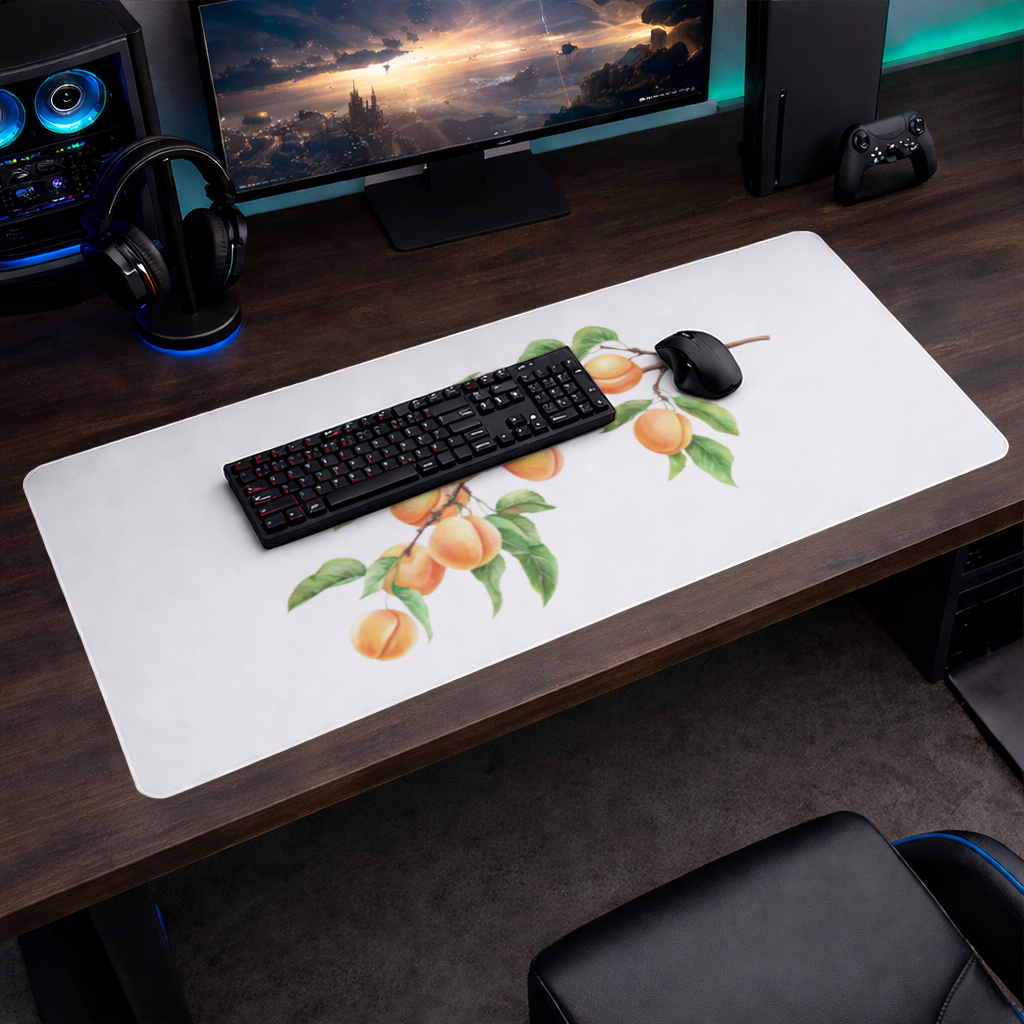 Olgun Turuncu Kayısı Dalı Mouse Pad