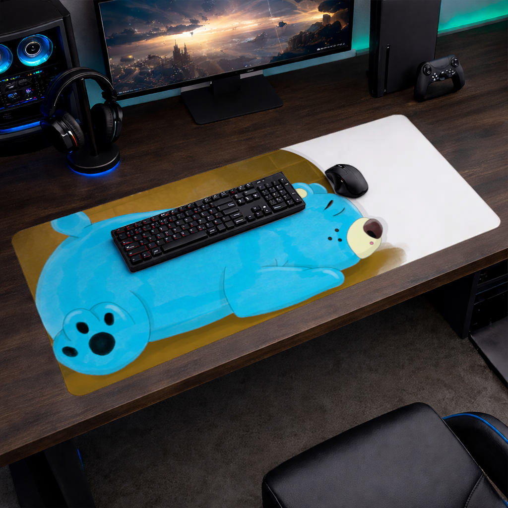 Mavi Ayı - Ayı Pooli-Masal Karakteri Mouse Pad