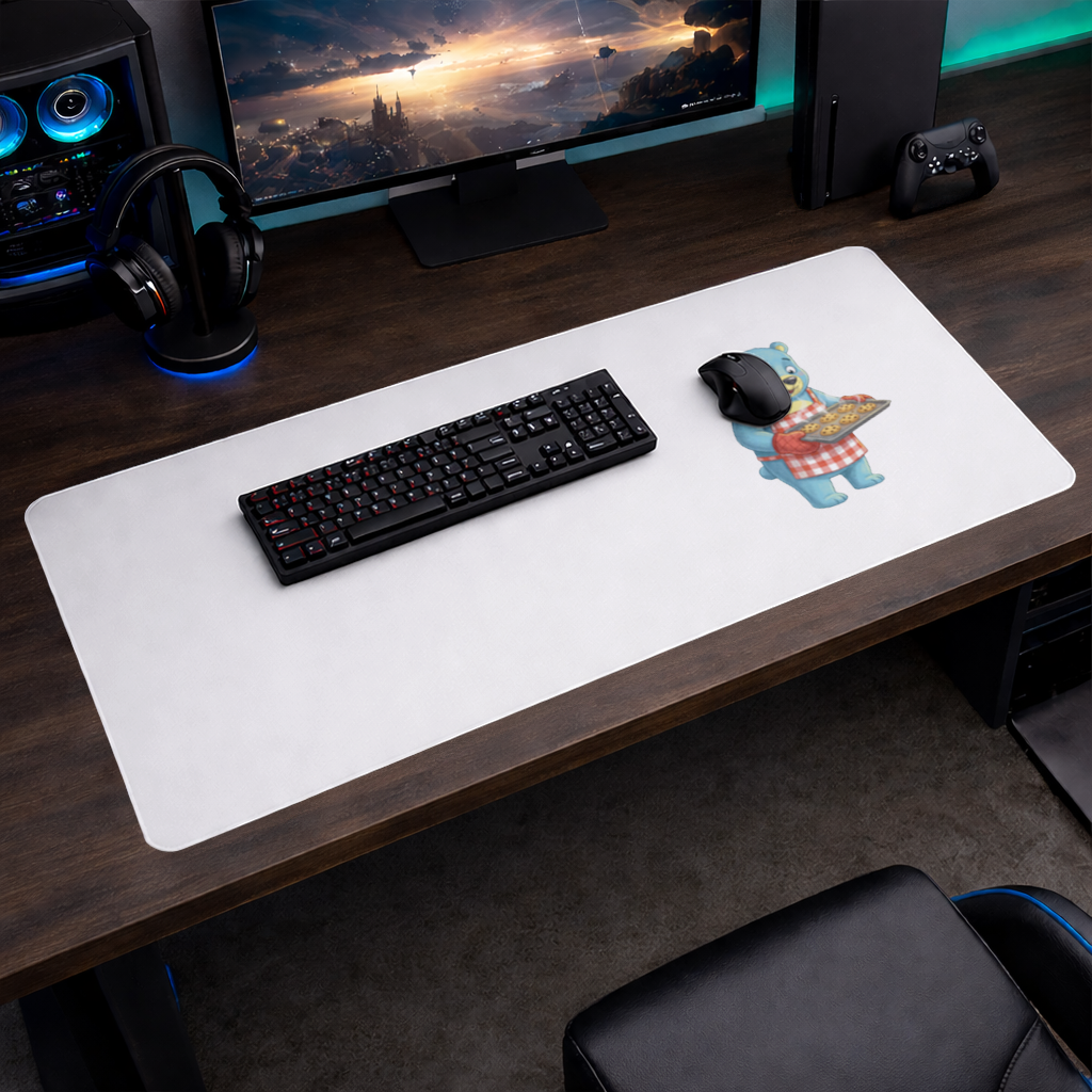 Blue Bear Pooli-Bakery-Cartoon character Mouse Pad
