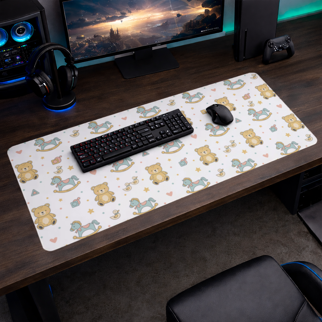 Cute Toy Pattern Kids Background Mouse Pad