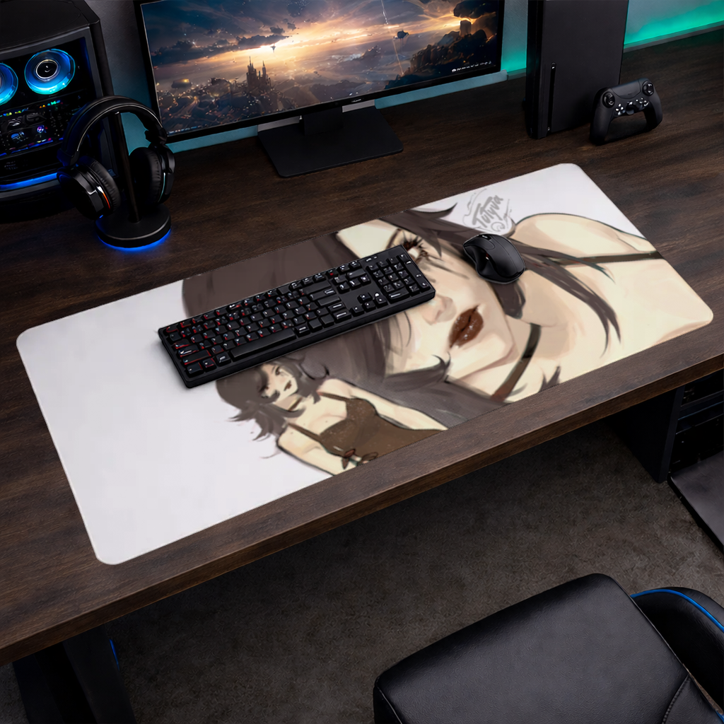 Goth Anime Girl Mouse Pad