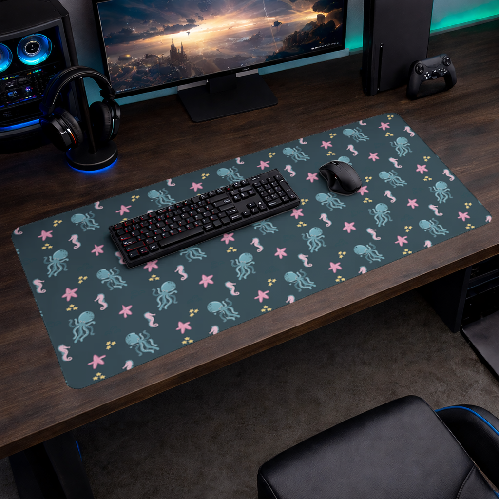 Cute Sea Creatures Mouse Pad