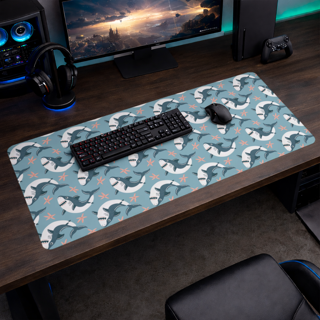 Smiling Shark Mouse Pad