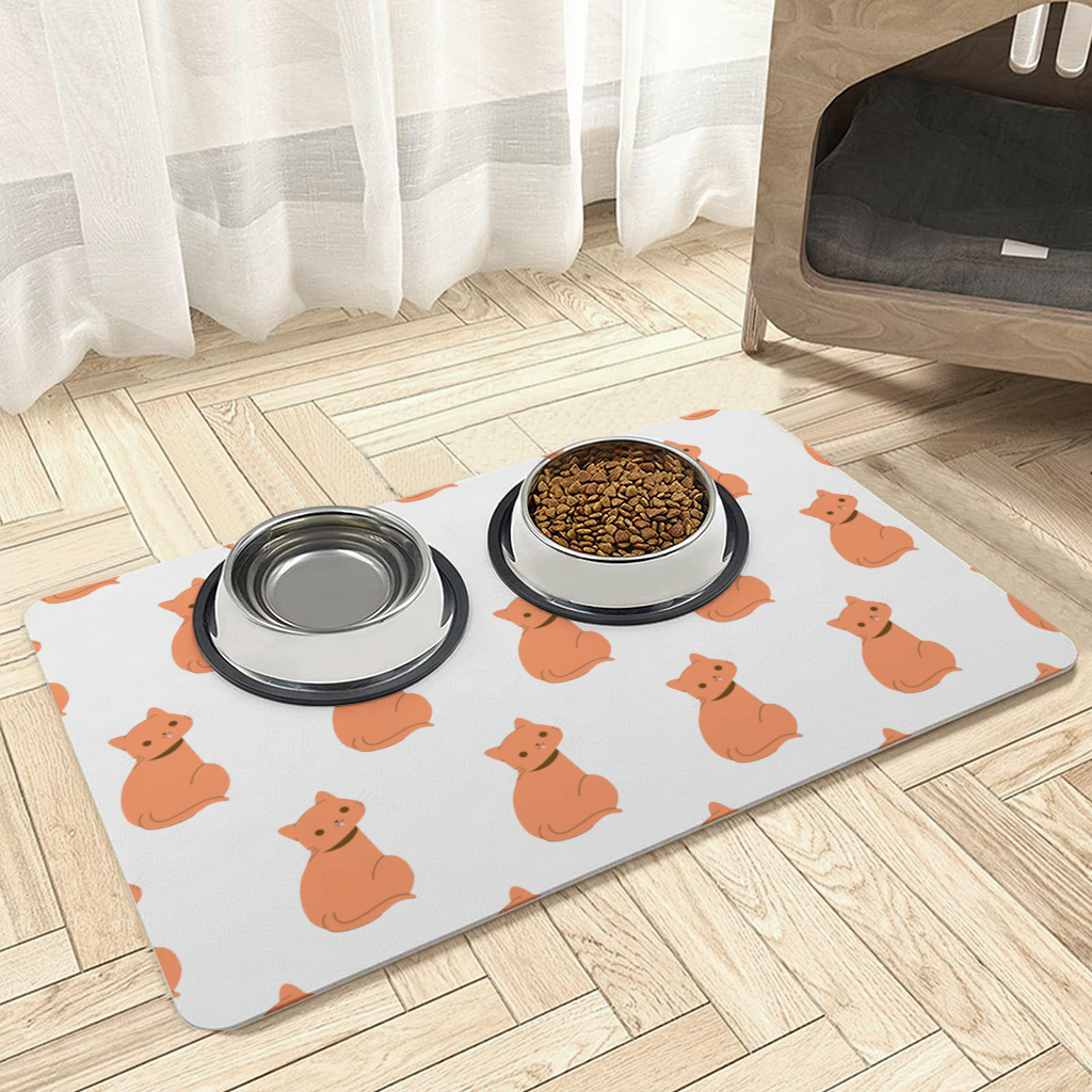 furry feline friends Pet Feeding Mat
