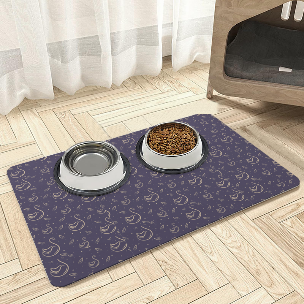 kuğu pattern deseni Pet Feeding Mat