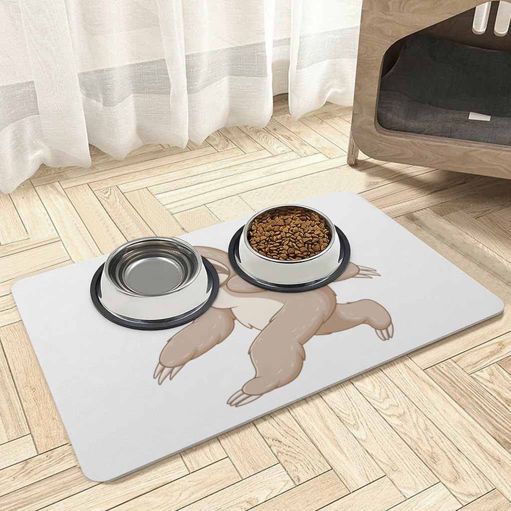 Cute Joyful Walking Sloth Pet Feeding Mat