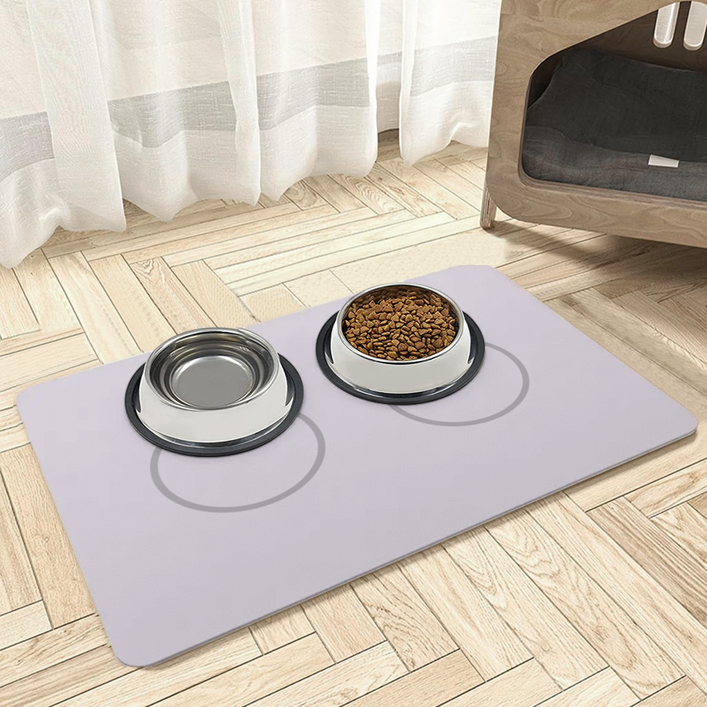 "Dual Geometric Ring" Minimalist Pet Feeding Mat Pet Feeding Mat