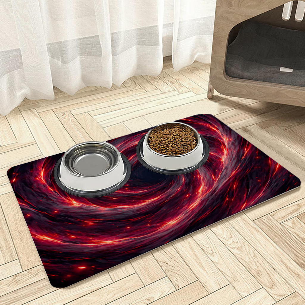 Uchiha Brothers Eternal Black Flames of Amaterasu Pet Feeding Mat